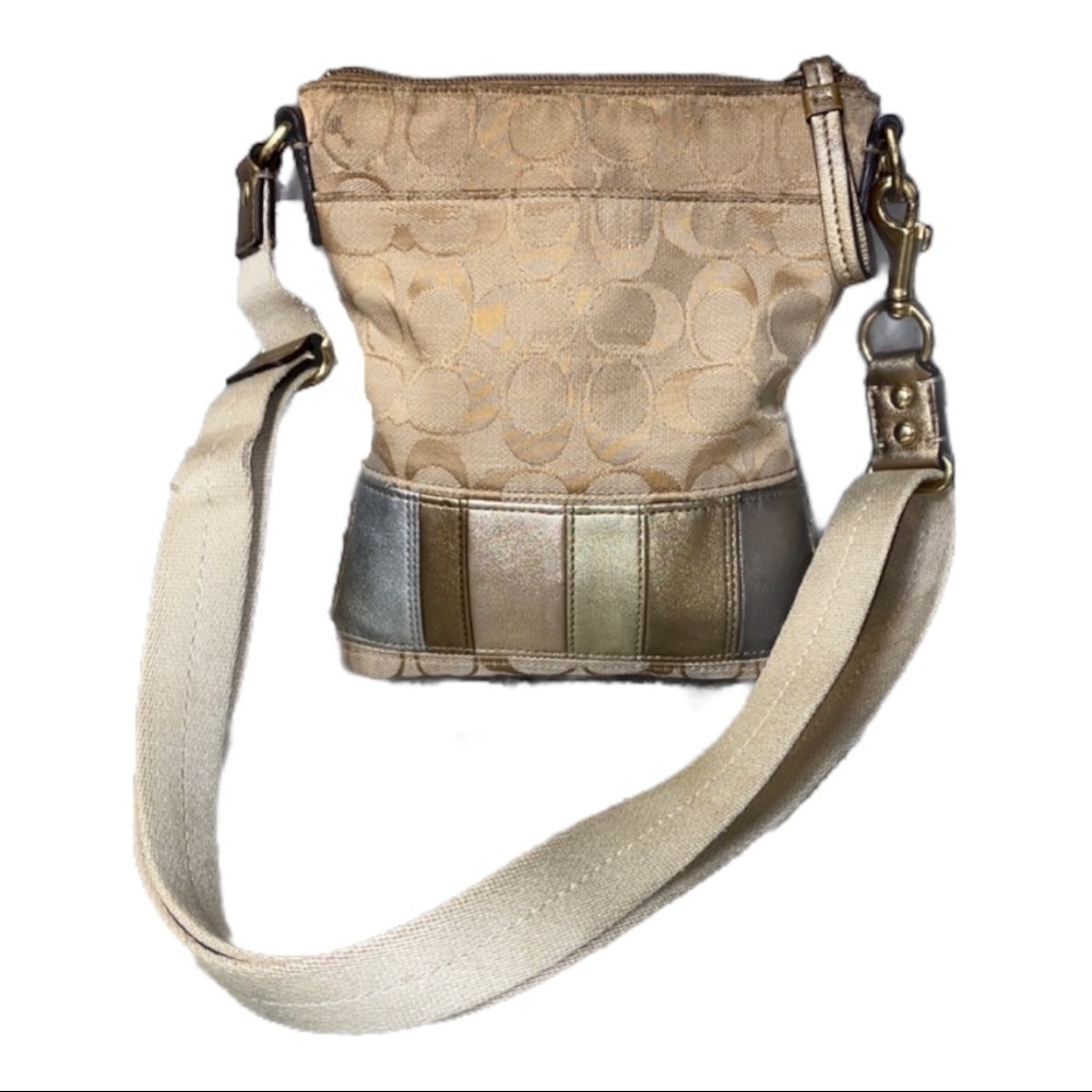 Coach Signature Metallic Crossbody Bag - Picture 2 of 6